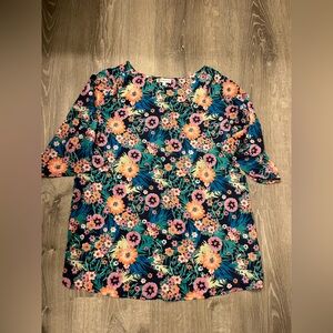 Women's Pip & Vine By Rosie Pope Floral Maternity Blouse- Size S- Pre-owned